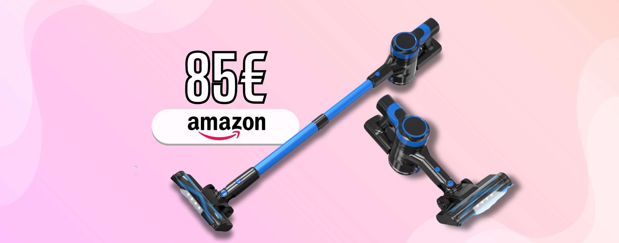 Il tuo nuovo aspirapolvere senza fili costa 85€ ed ha una potenza di 200W