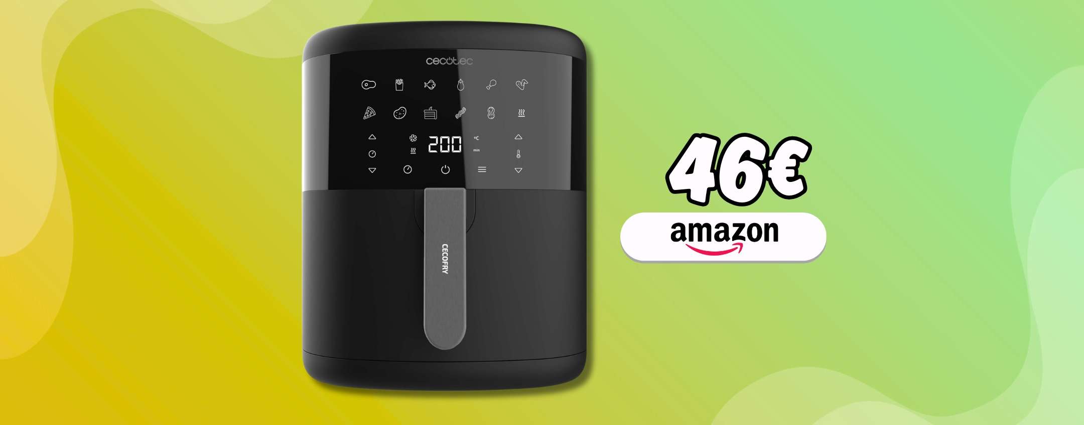 Errore di prezzo o affare su Amazon? Friggitrice ad aria Cecotec 6L a 46€