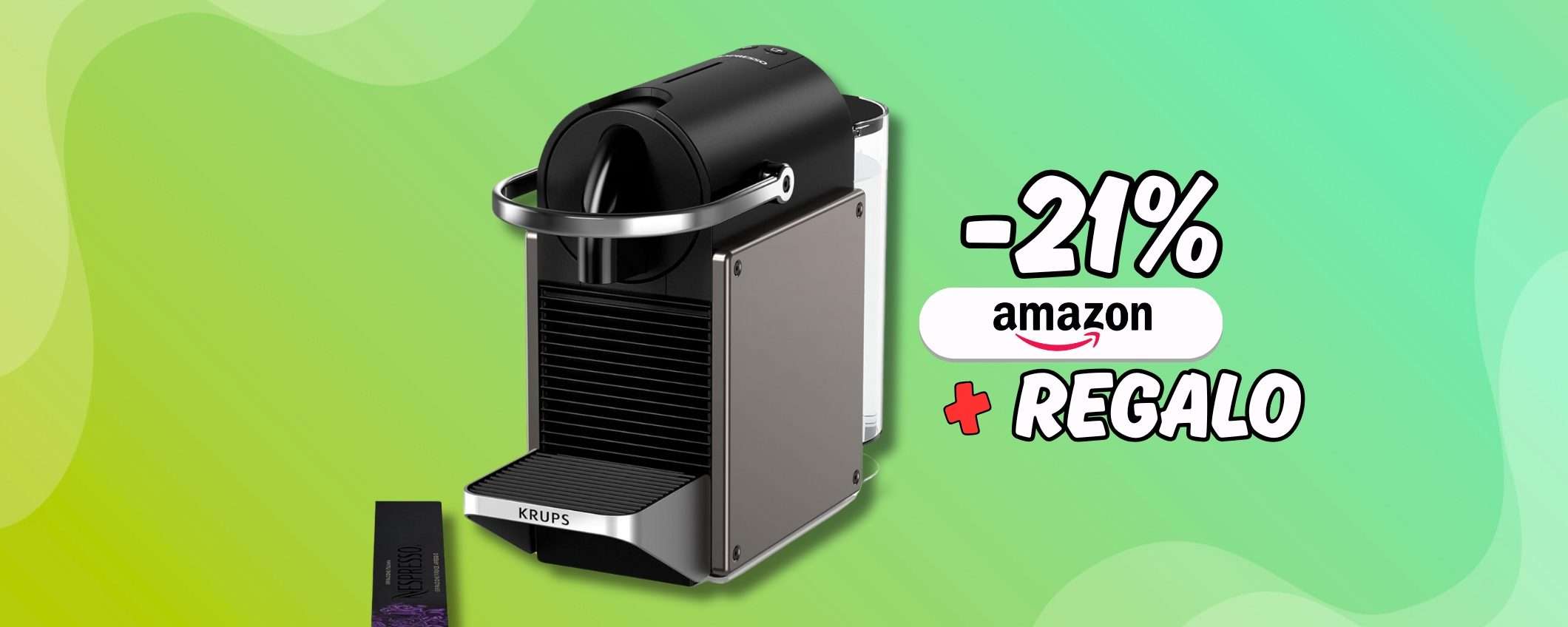 Nespresso Pixie Titan è in sconto e ricevi anche 90€ di caffè in regalo Nespresso Pixie Titan è in sconto e ricevi anche 90€ di caffè in regalo