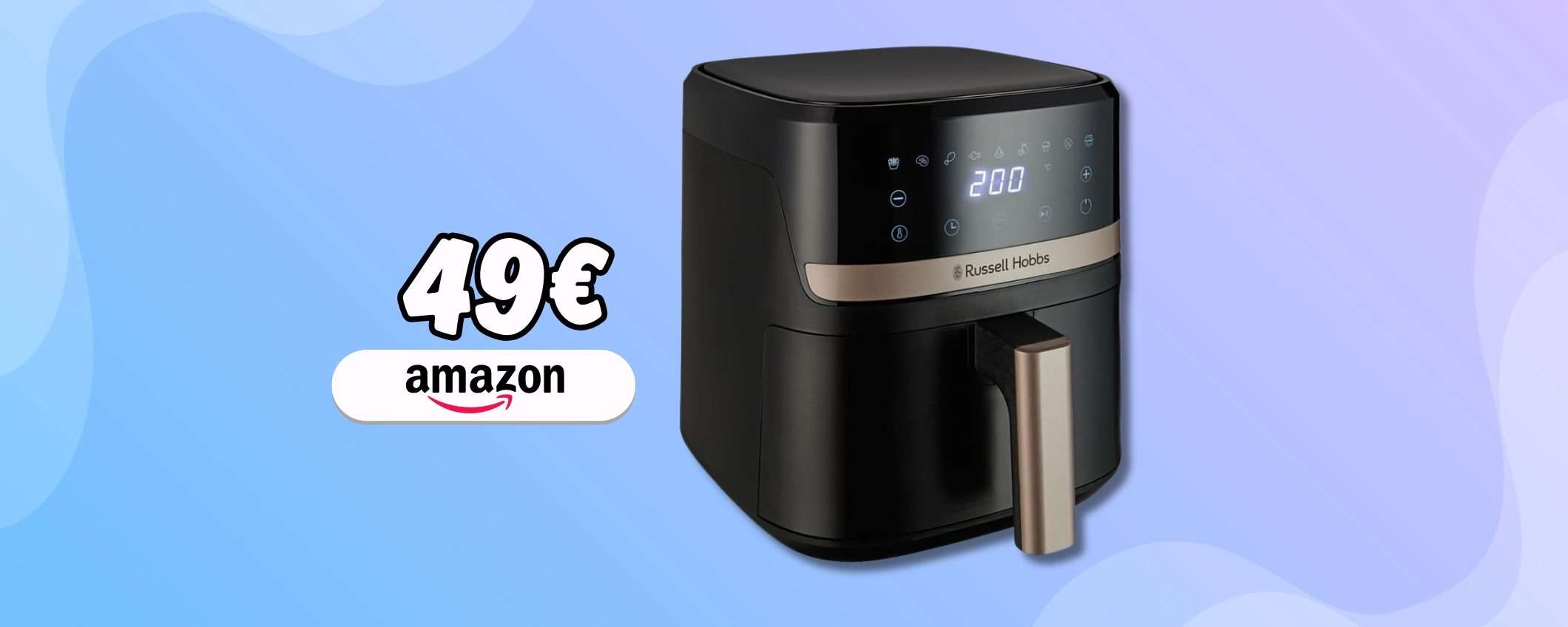Tutti pazzi per la friggitrice ad aria Russell Hobbs, scende a soli 49€ Tutti pazzi per la friggitrice ad aria Russell Hobbs, scende a soli 49€