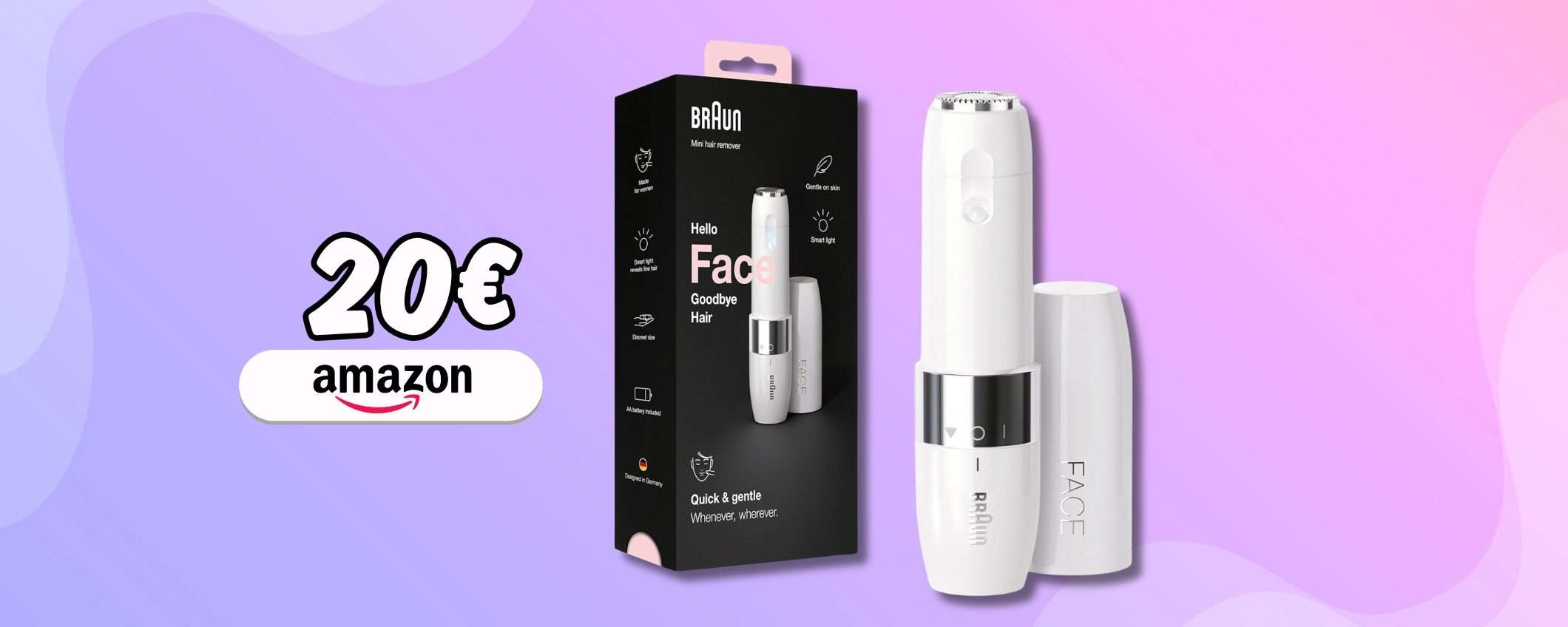 Con Braun Face la depilazione è facile, veloce e indolore: geniale a 20€ Con Braun Face la depilazione è facile, veloce e indolore: geniale a 20€