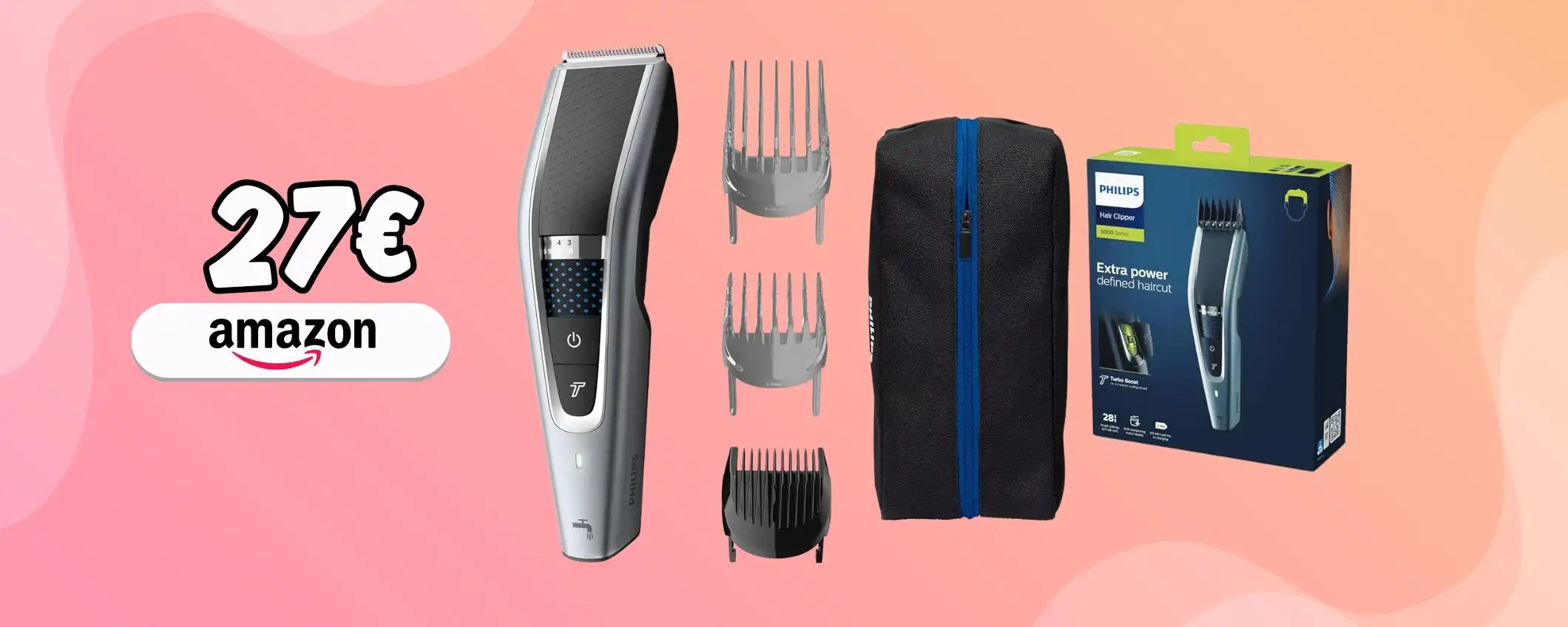 Philips Serie 5000 con 28 lunghezze ti fa sentire dal barbiere a 27€ Philips Serie 5000 con 28 lunghezze ti fa sentire dal barbiere a 27€