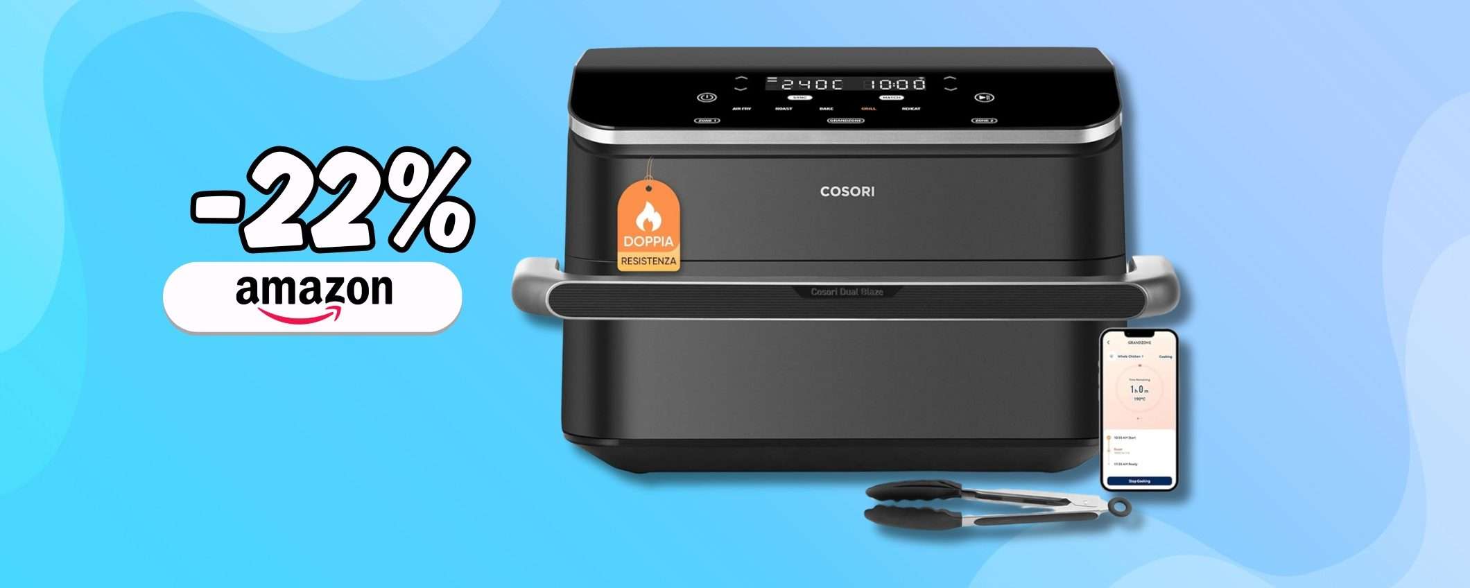 Cottura perfetta con la friggitrice ad aria 10L Cosori: si sdoppia in un colpo Cottura perfetta con la friggitrice ad aria 10L Cosori: si sdoppia in un colpo