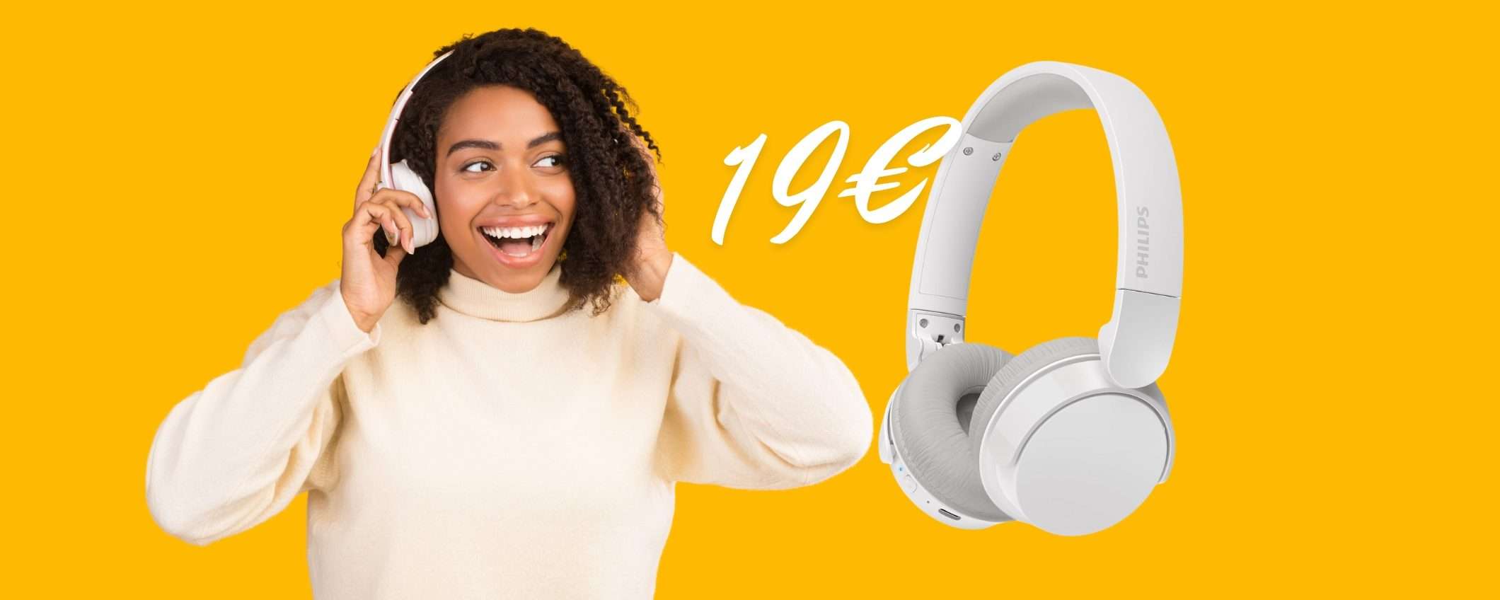 Cuffie wireless Philips al MINIMO STORICO Amazon con sconto del 37%