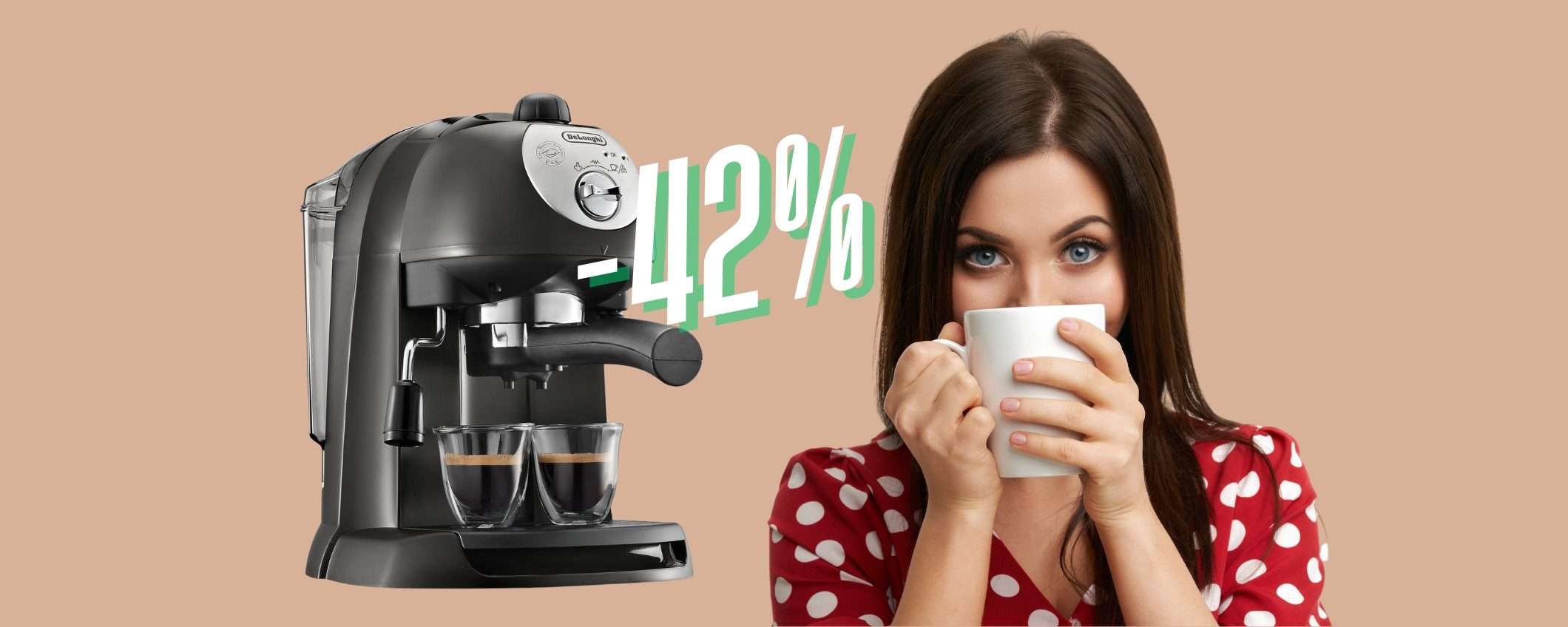 De'Longhi: macchina manuale per caffè buonissimo come al bar (-42%) De'Longhi: macchina manuale per caffè buonissimo come al bar (-42%)