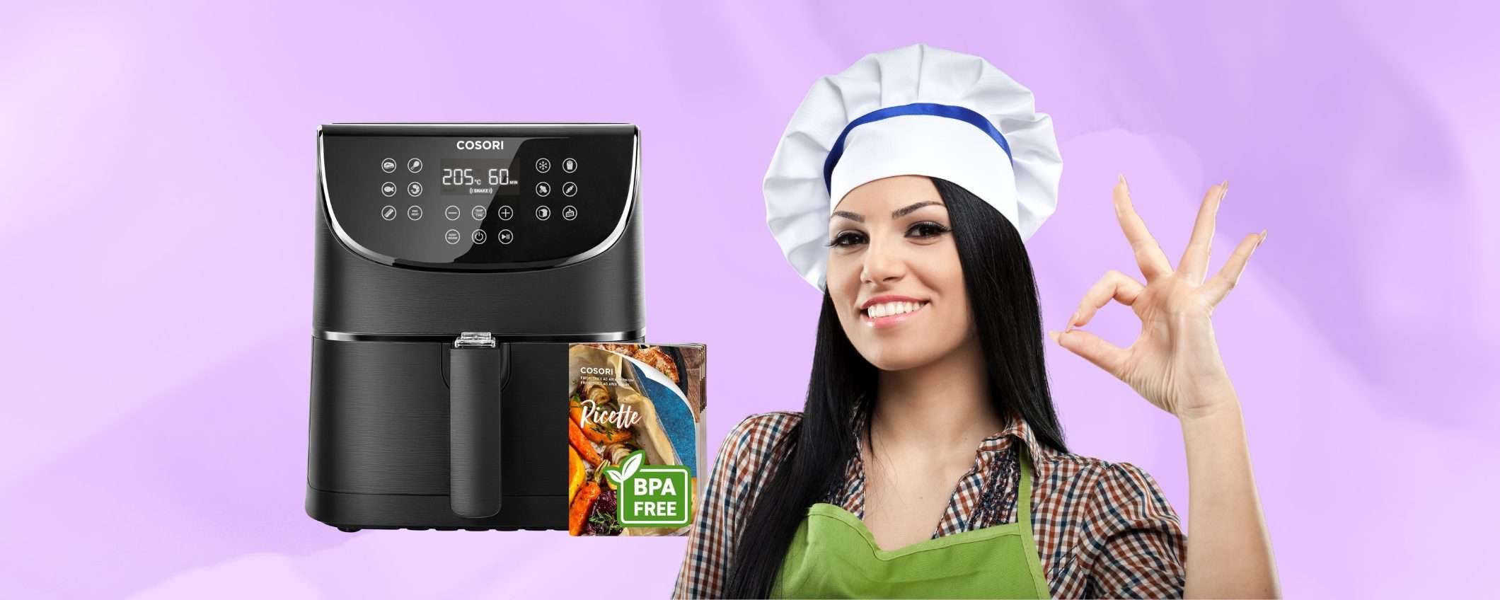 Friggitrice ad aria COSORI da 5,5L (quasi) al PREZZO più BASSO Friggitrice ad aria COSORI da 5,5L (quasi) al PREZZO più BASSO