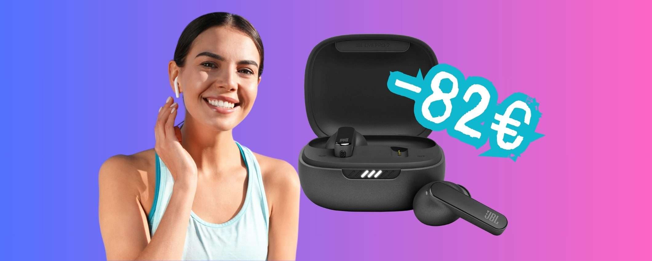 JBL Live Pro 2: auricolari true wireless con 6 microfoni e ANC (-82€)
