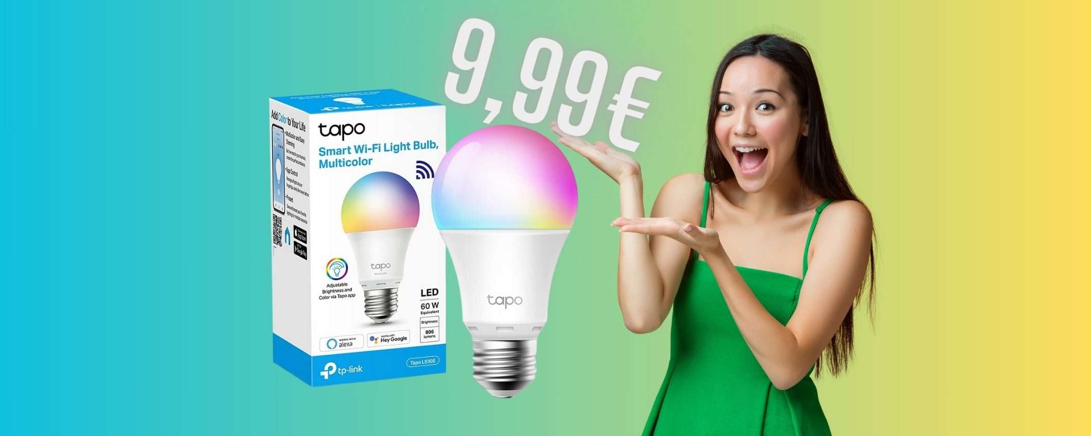 Lampadina WiFi colorata a soli 9,99€: tutte le stanze smart con spesa minima Lampadina WiFi colorata a soli 9,99€: tutte le stanze smart con spesa minima