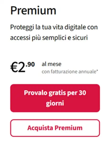 lastpass premium 2,90 euro