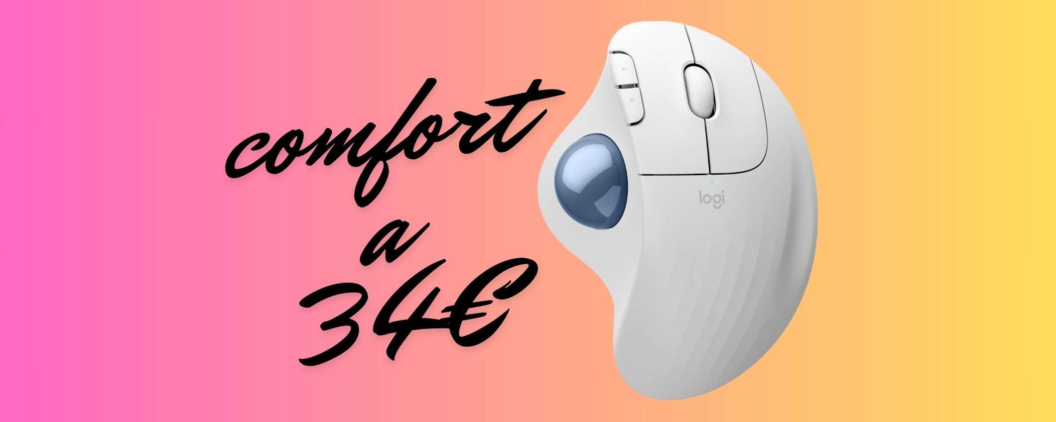 Logitech ERGO M575S: mouse wireless con trackball per il massimo del comfort Logitech ERGO M575S: mouse wireless con trackball per il massimo del comfort