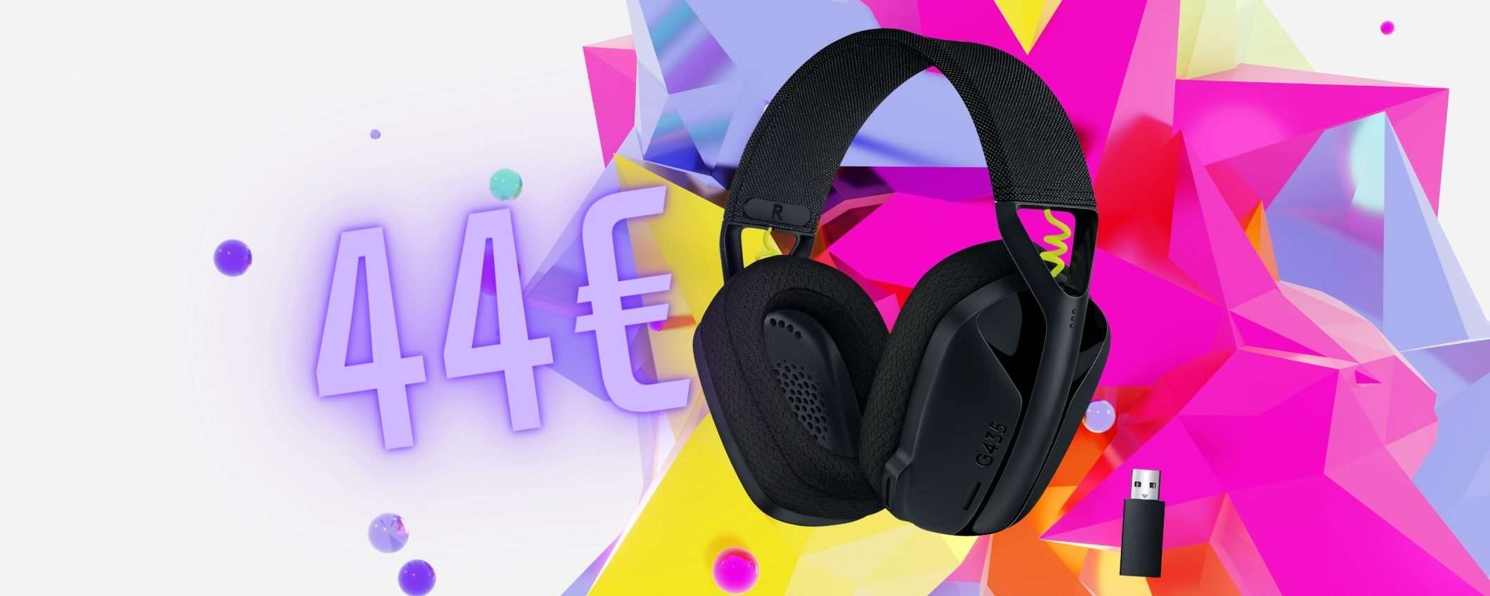 Logitech G G435 LIGHTSPEED: cuffie gaming wireless a PREZZO WOW Logitech G G435 LIGHTSPEED: cuffie gaming wireless a PREZZO WOW