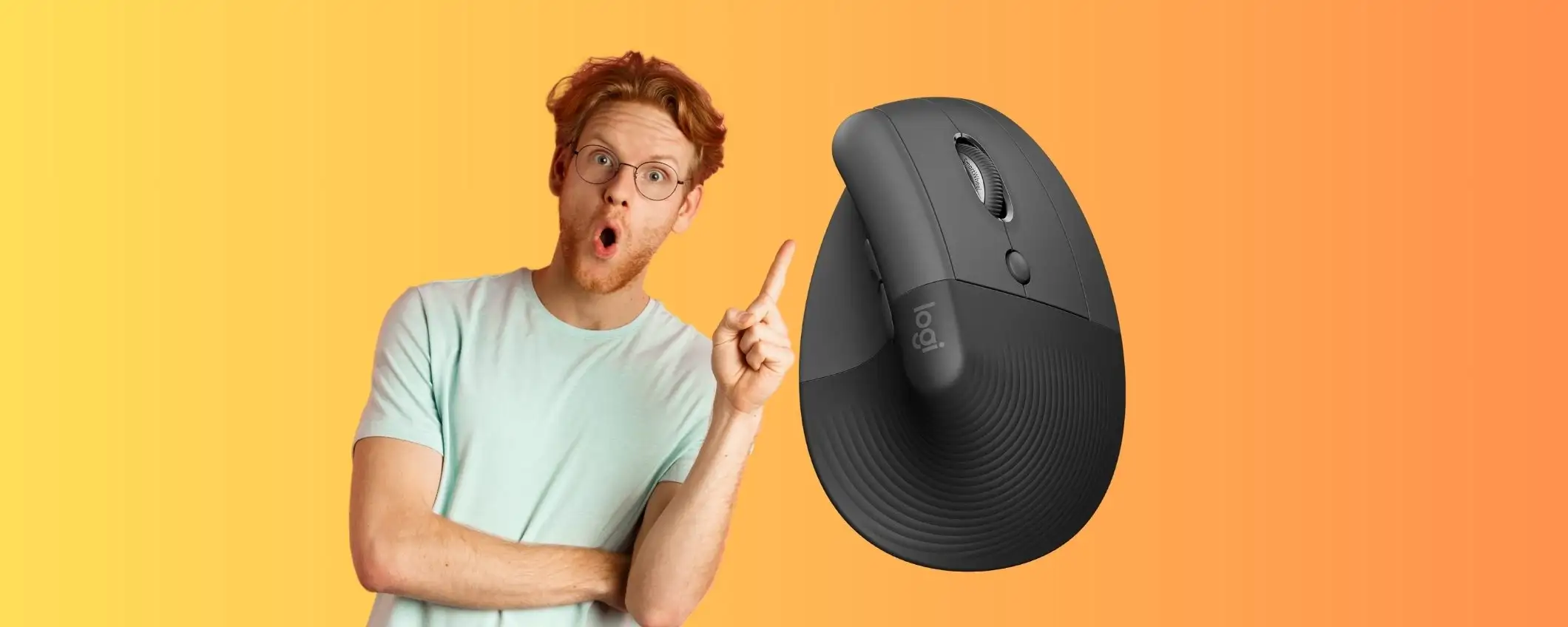 Logitech Lift: mouse wireless verticale che non ti fa provare dolore al polso Logitech Lift: mouse wireless verticale che non ti fa provare dolore al polso