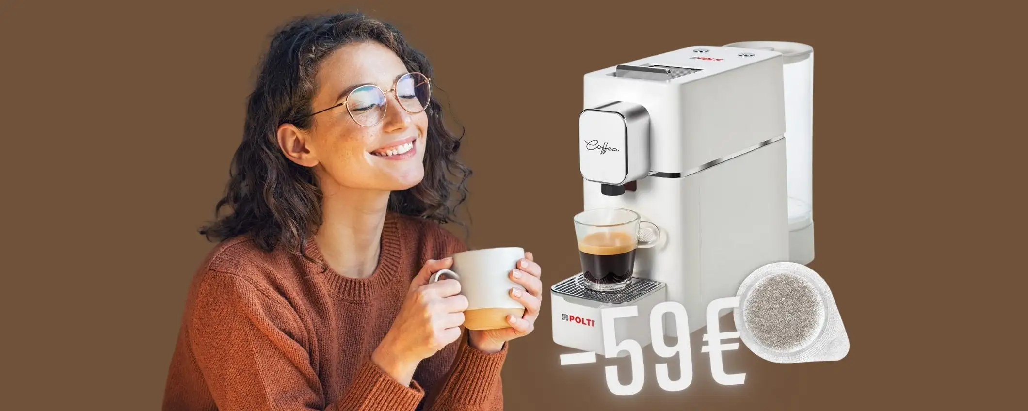 Macchina per espresso Polti Coffea S15W in sconto di 59€ su Amazon Macchina per espresso Polti Coffea S15W in sconto di 59€ su Amazon