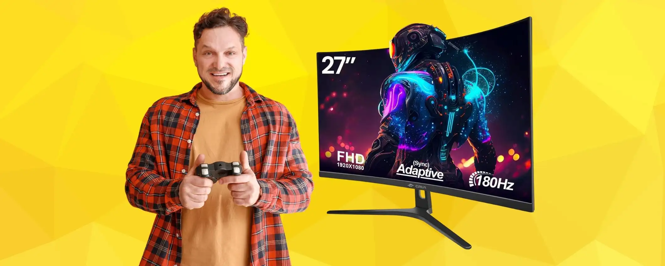 Monitor curvo da 27 pollici per appassionati di videogame in OFFERTA a TEMPO Monitor curvo da 27 pollici per appassionati di videogame in OFFERTA a TEMPO
