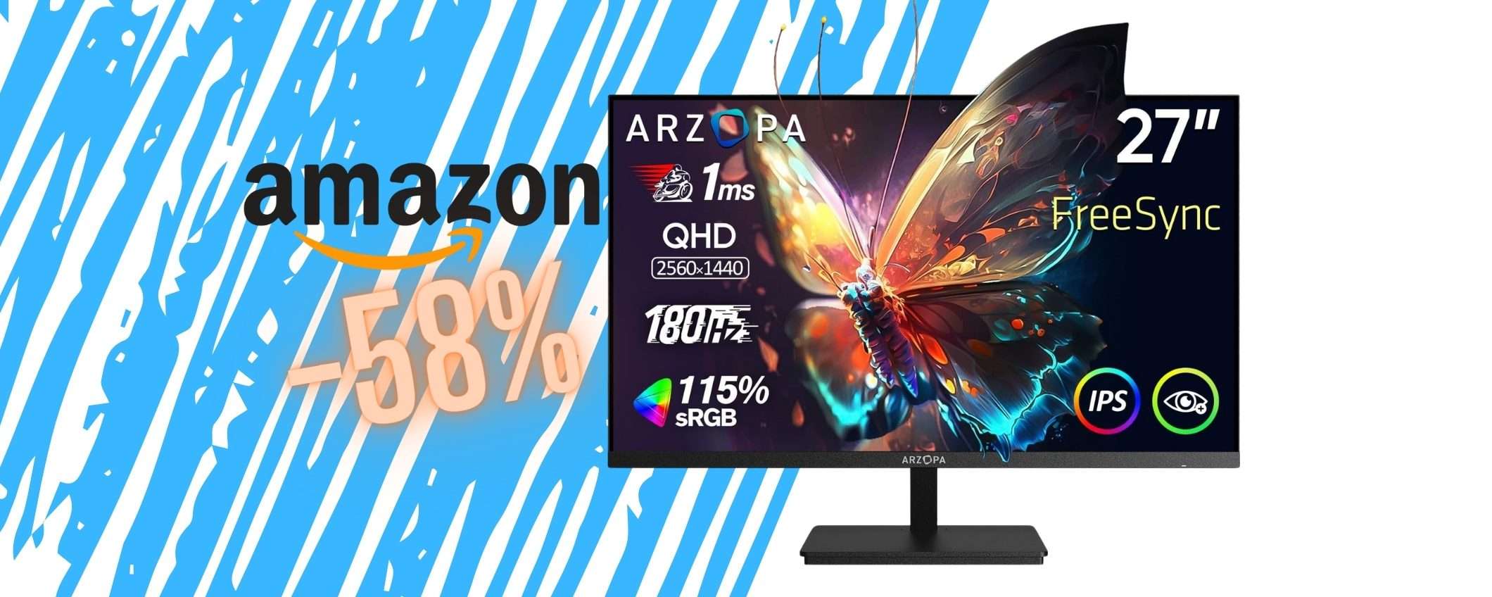 Monitor Gaming da 27 pollici al 58% in meno è un best buy assoluto