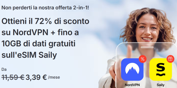 nordvpn saily insieme offerta