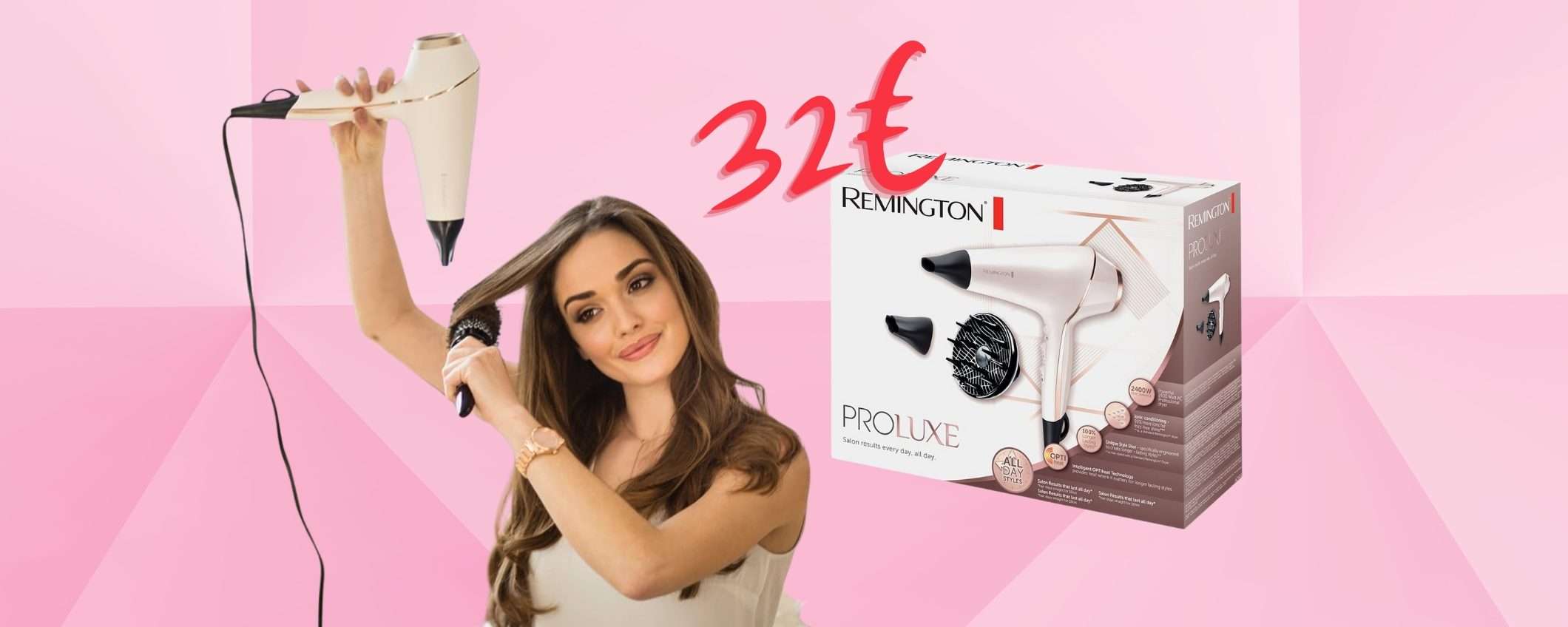 Offerta a tempo per il Phon professionale Remington con accessori (32€) Offerta a tempo per il Phon professionale Remington con accessori (32€)