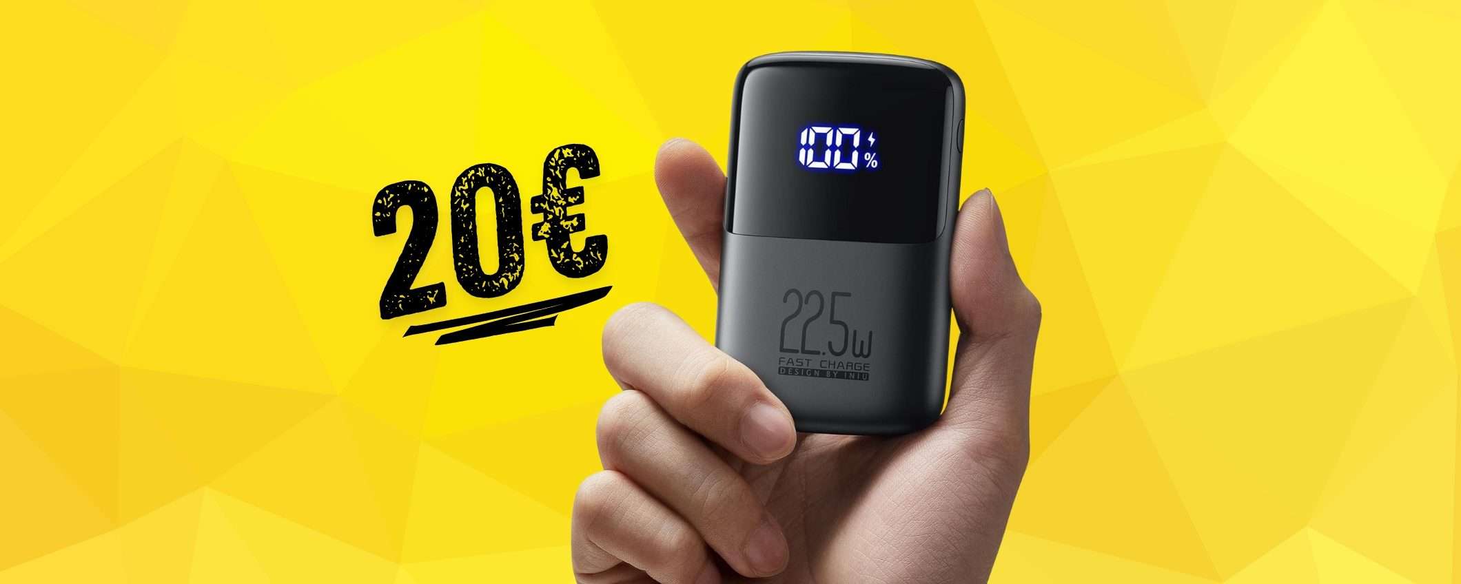 Power Bank minuscolo ma dalla grande potenza e versatilità a soli 20€ Power Bank minuscolo ma dalla grande potenza e versatilità a soli 20€