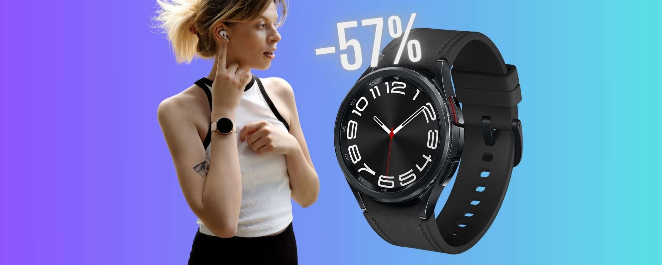Samsung Galaxy Watch6 Classic da 43 mm a un PREZZO MAI VISTO