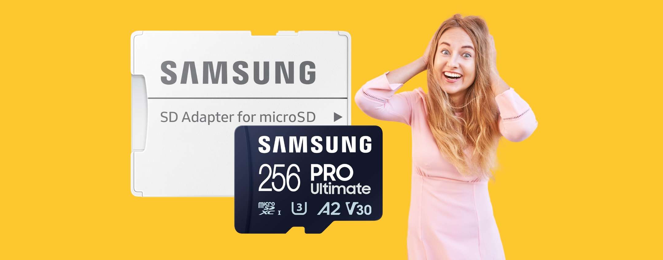 Scheda microSD Samsung da 256GB a prezzo sciolto per la Tech Week Amazon