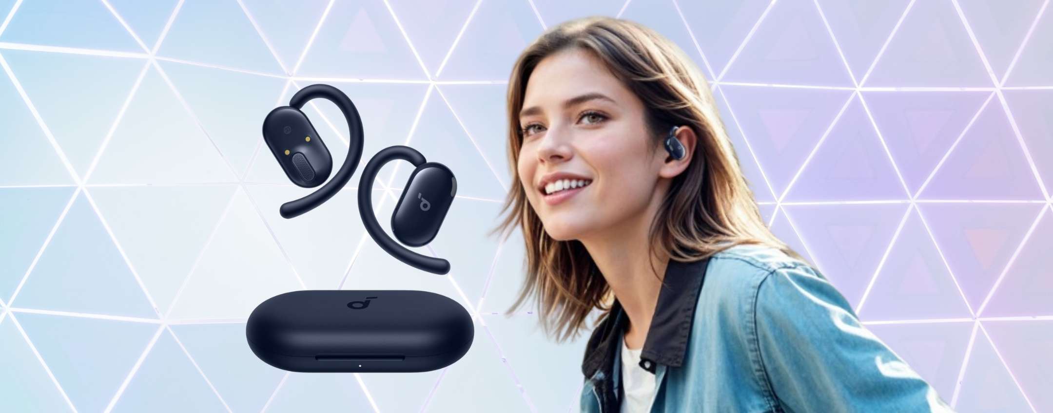 Soundcore V20i: cuffiette Bluetooth con gancetti per maggiore stabilità (-36%)