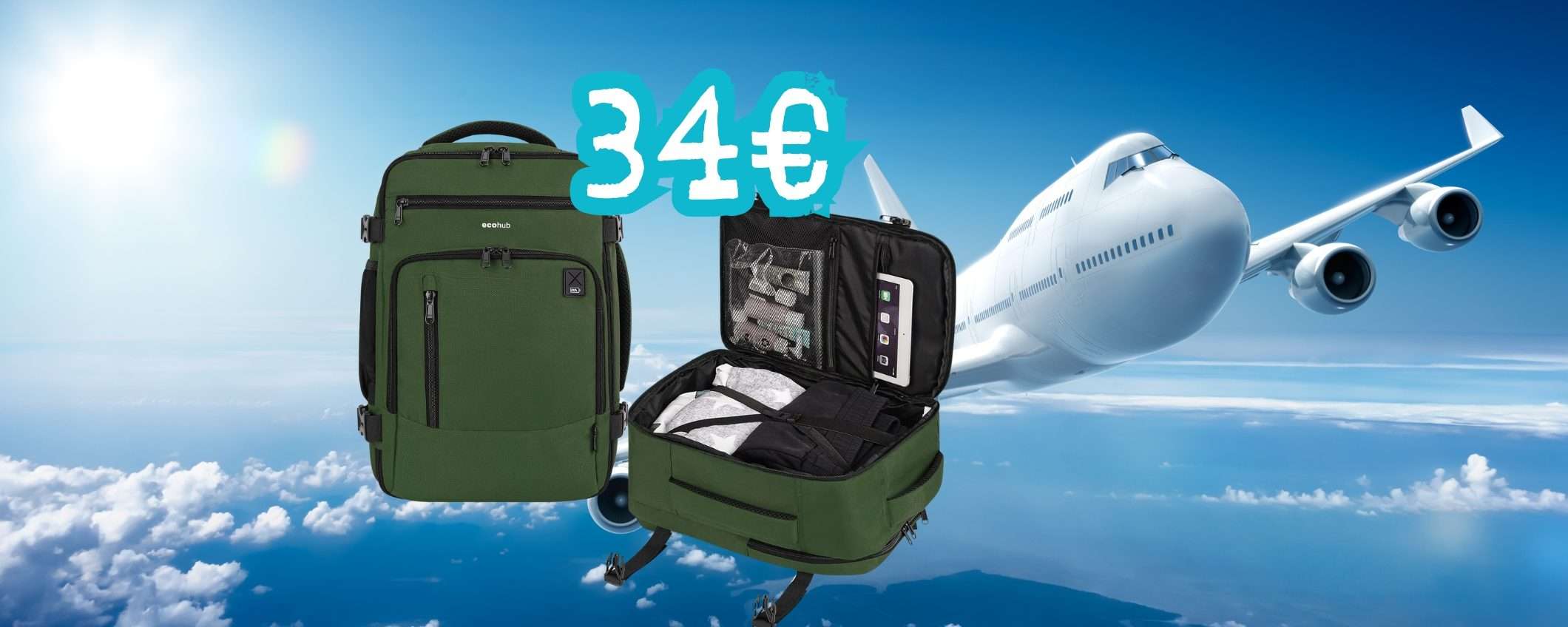 STOP alle SPESE EXTRA sui voli Ryanair con questo zaino da viaggio a soli 34€