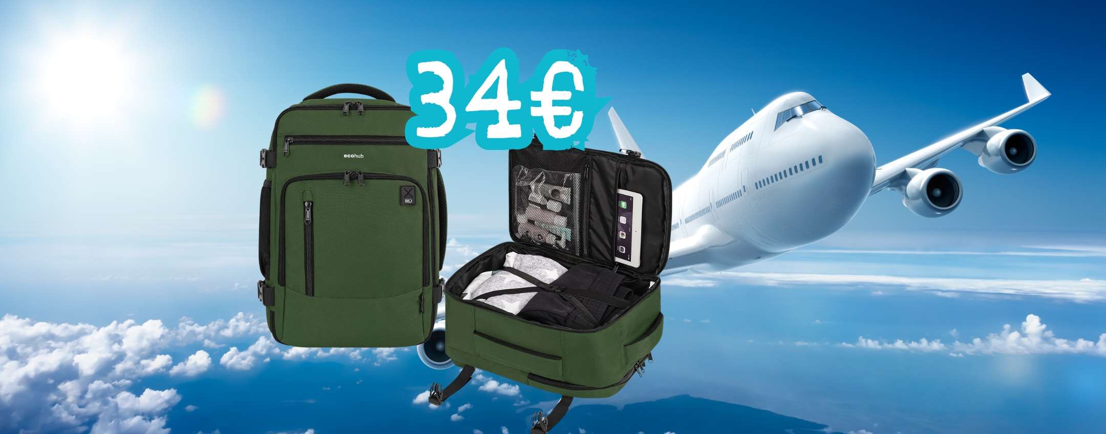 STOP alle SPESE EXTRA sui voli Ryanair con questo zaino da viaggio a soli 34€