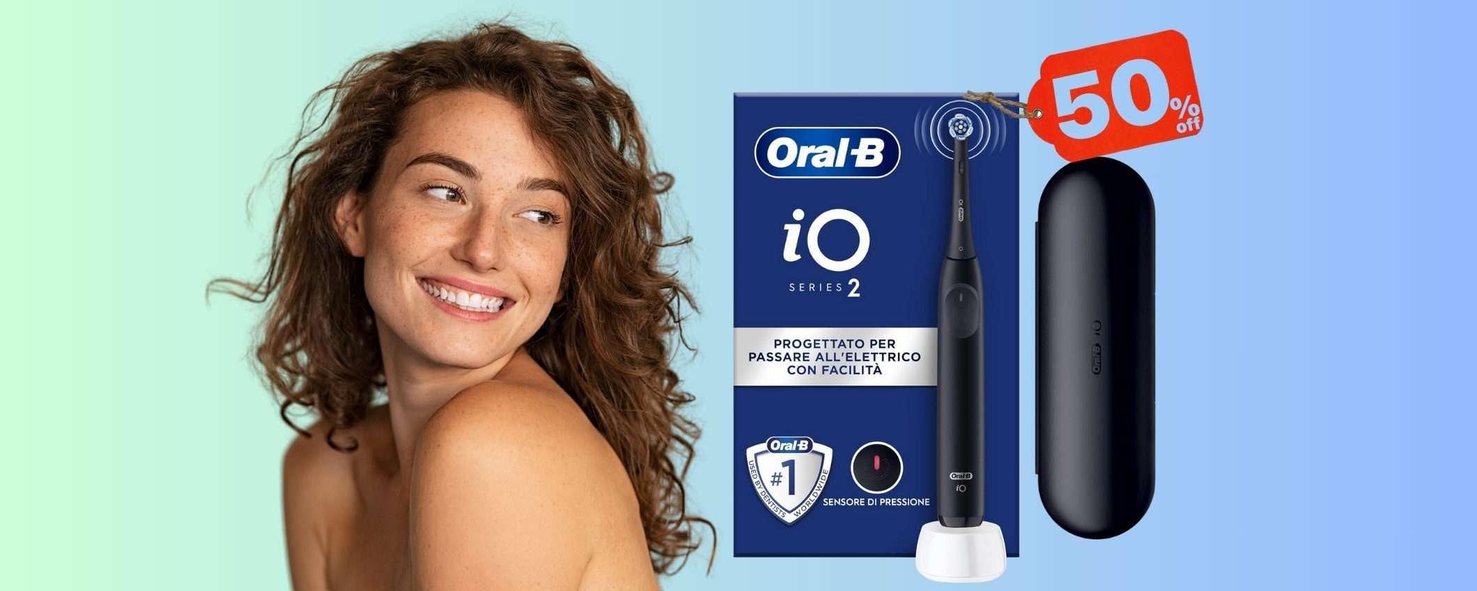 Super sconto del 50% sul migliore spazzolino elettrico: Oral-B iO 2 Super sconto del 50% sul migliore spazzolino elettrico: Oral-B iO 2