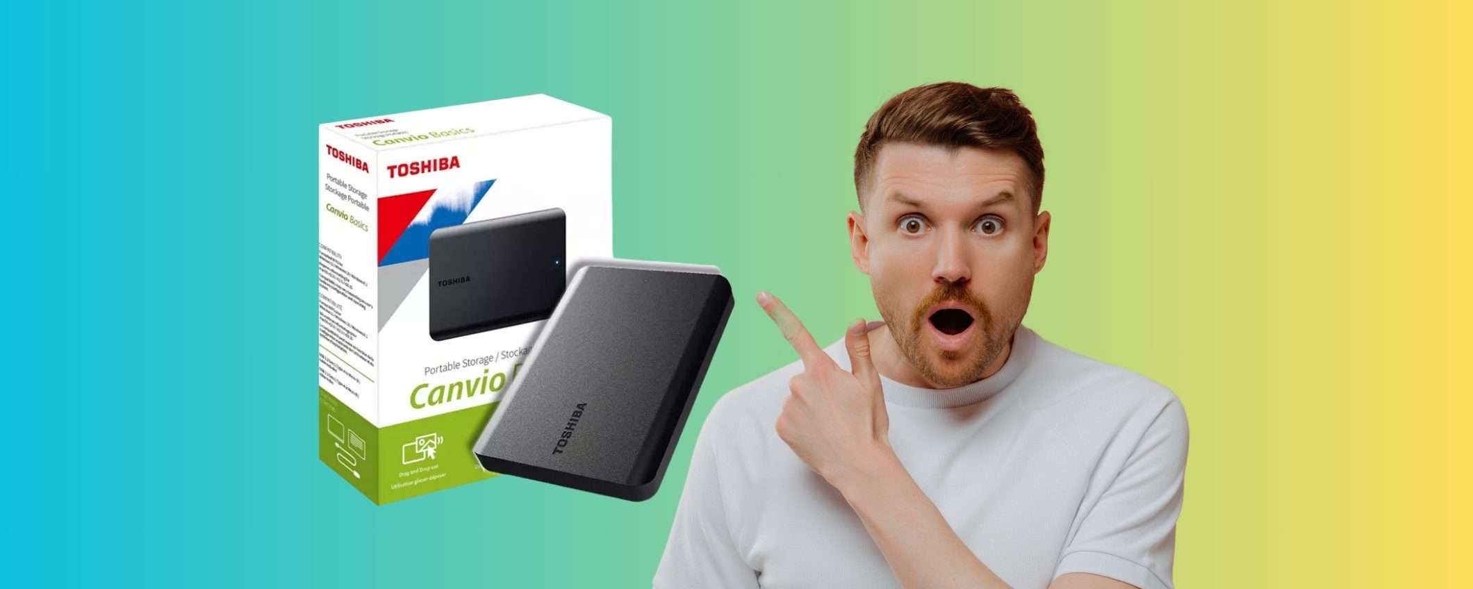 Toshiba Canvio Basics da 4TB: un Hard Disk portatile più ECONOMICO non esiste Toshiba Canvio Basics da 4TB: un Hard Disk portatile più ECONOMICO non esiste