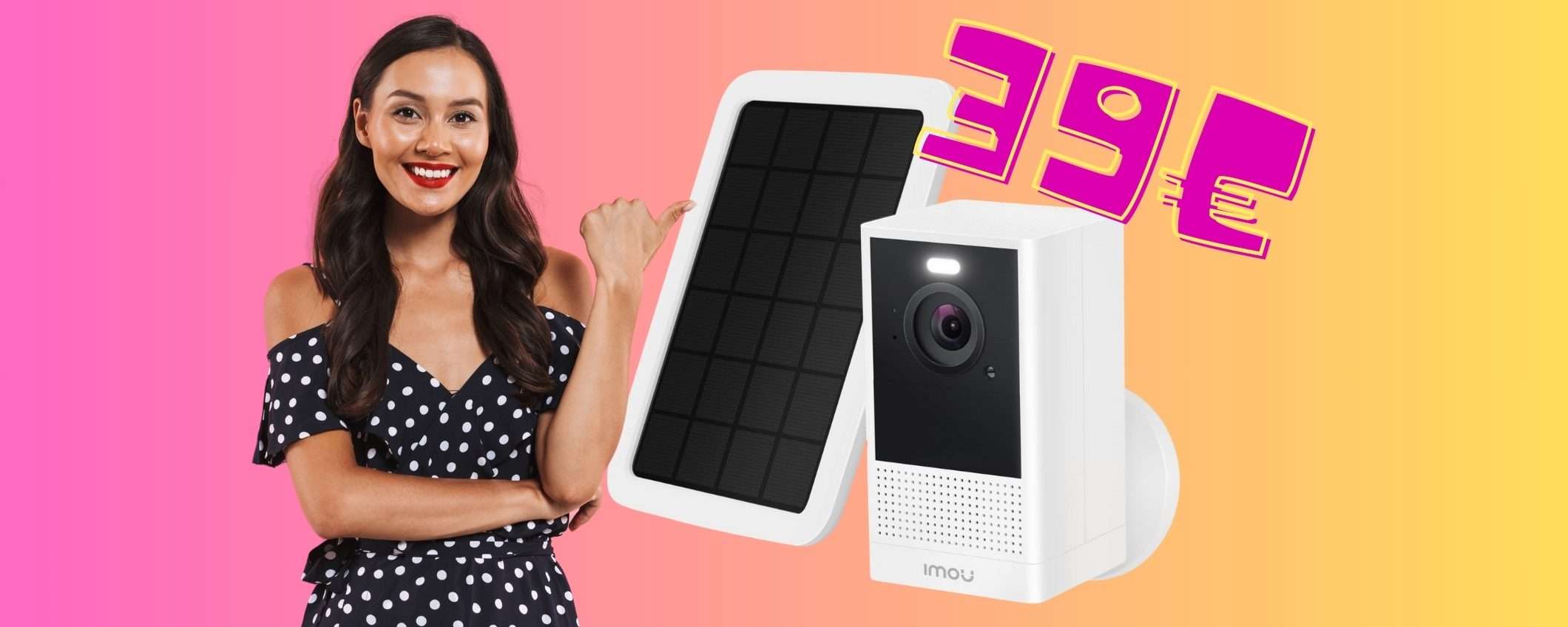 Videocamera di sorveglianza WiFi con pannello solare: sicurezza completa a 39€ Videocamera di sorveglianza WiFi con pannello solare: sicurezza completa a 39€