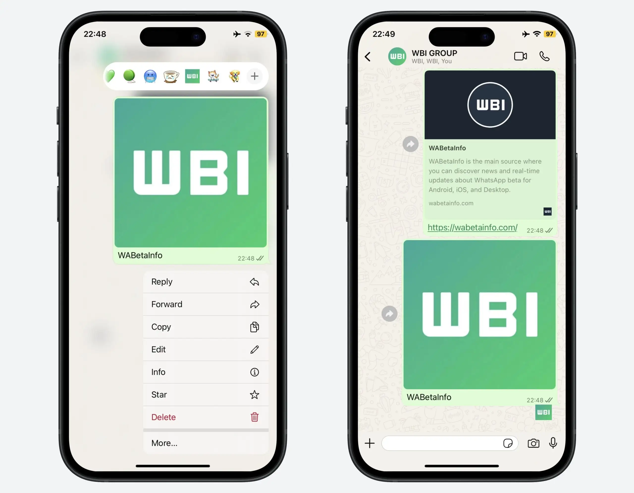 whatsapp reactions sticker
