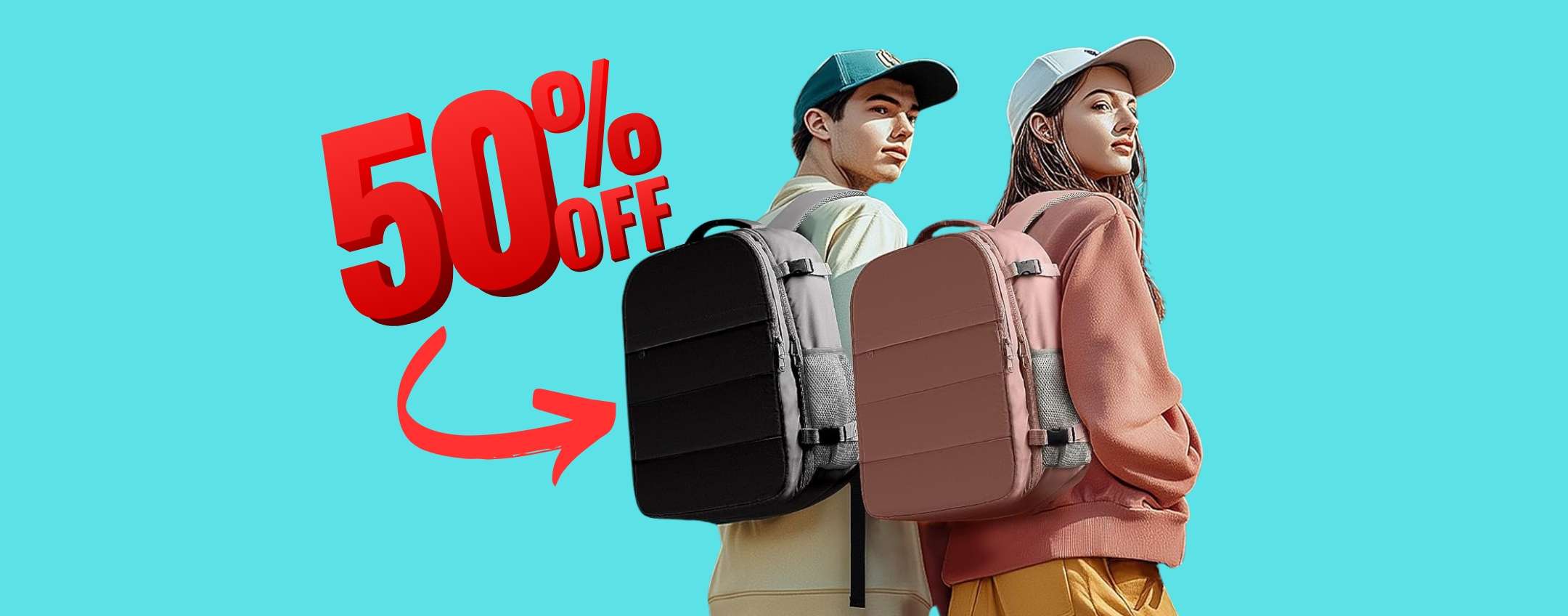 Zaino da viaggio per voli low cost in SCONTO del 50% (solo 17€)
