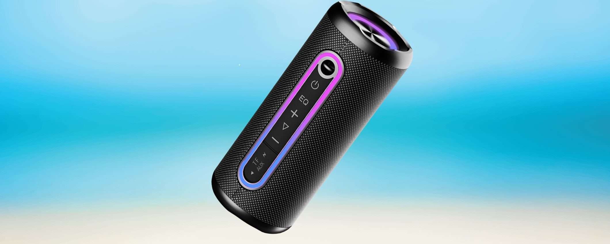 Cassa bluetooth 30W in DOPPIO SCONTO: perfetta anche per la spiaggia Cassa bluetooth 30W in DOPPIO SCONTO: perfetta anche per la spiaggia