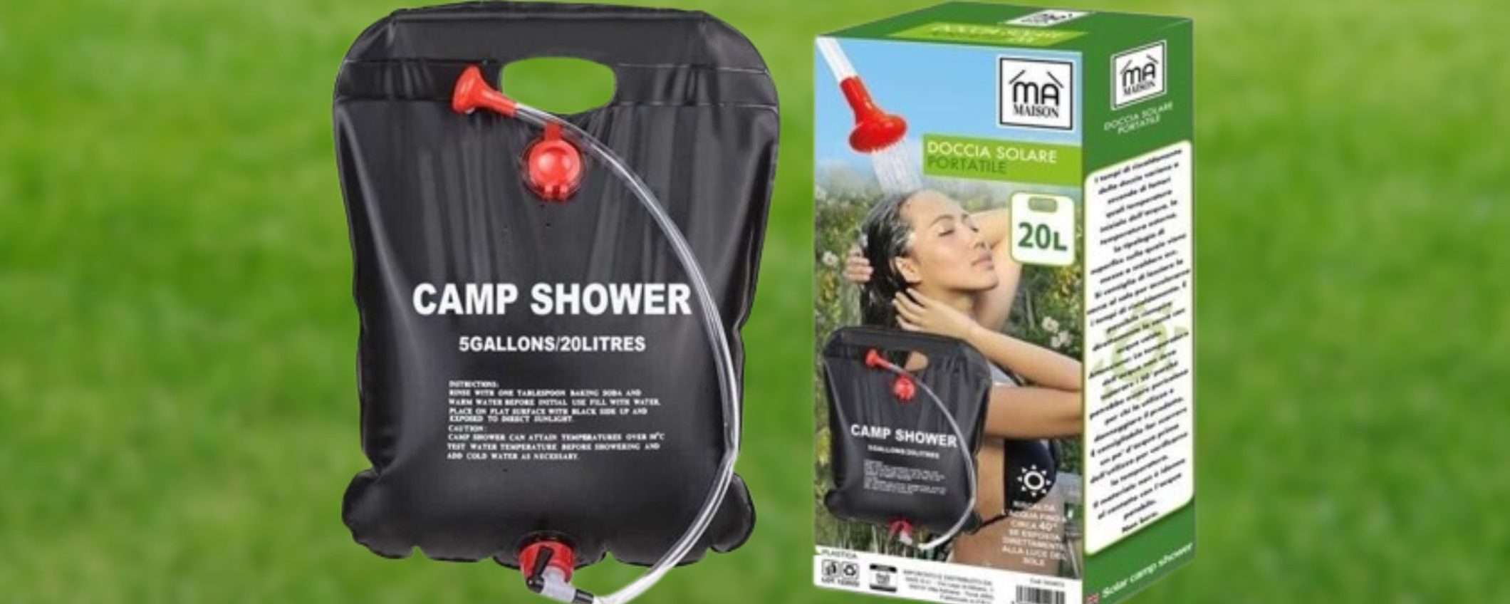 Meno di 10€ per la doccia solare portatile: GENIALATA a prezzo ridicolo Meno di 10€ per la doccia solare portatile: GENIALATA a prezzo ridicolo
