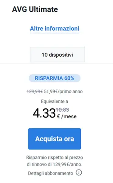 avg ultimate offerta