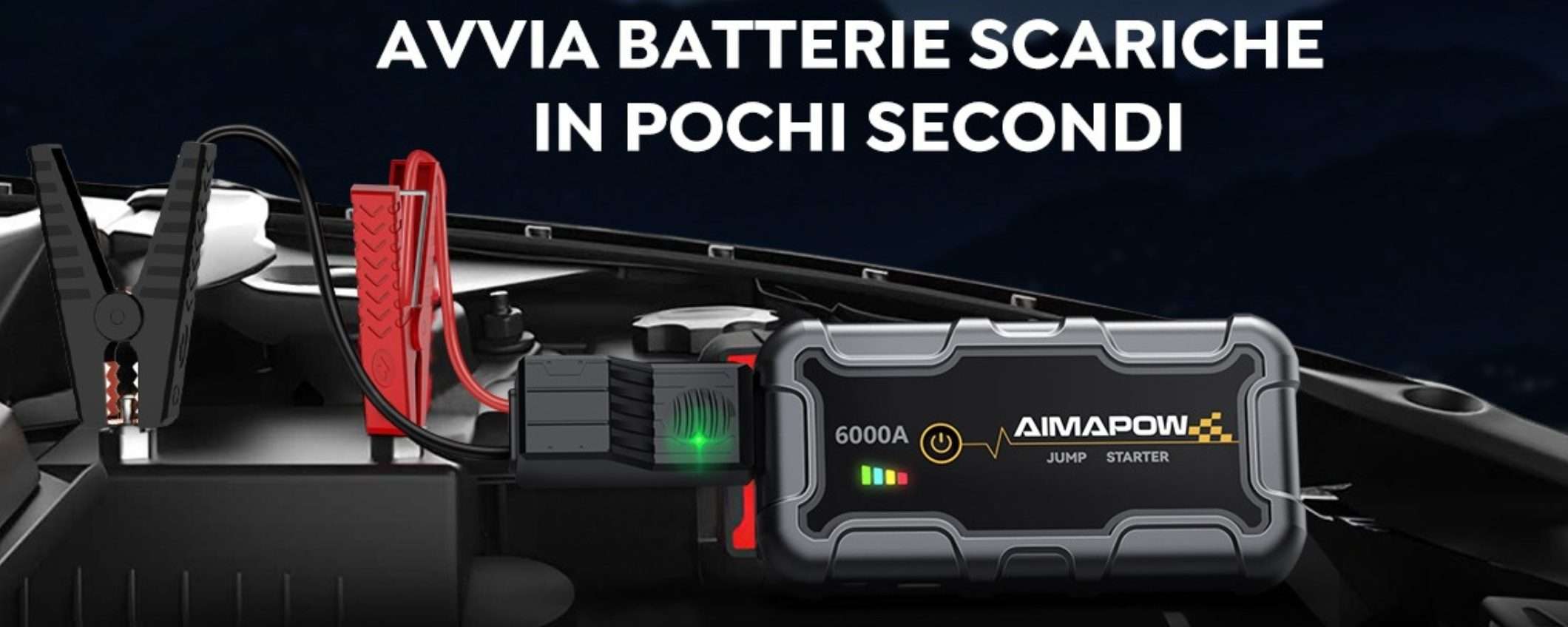 Batteria scarica all'improvviso? Nessun problema con questo avviatore di emergenza Batteria scarica all'improvviso? Nessun problema con questo avviatore di emergenza