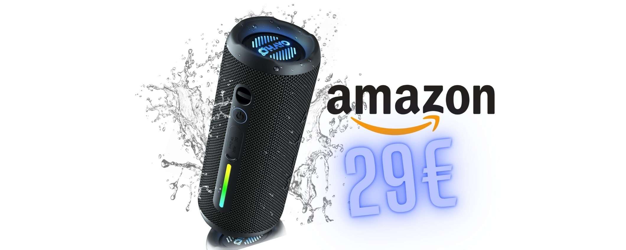 Cassa Bluetooth potente con 30h di autonomia e impermeabile a soli 29€ Cassa Bluetooth potente con 30h di autonomia e impermeabile a soli 29€