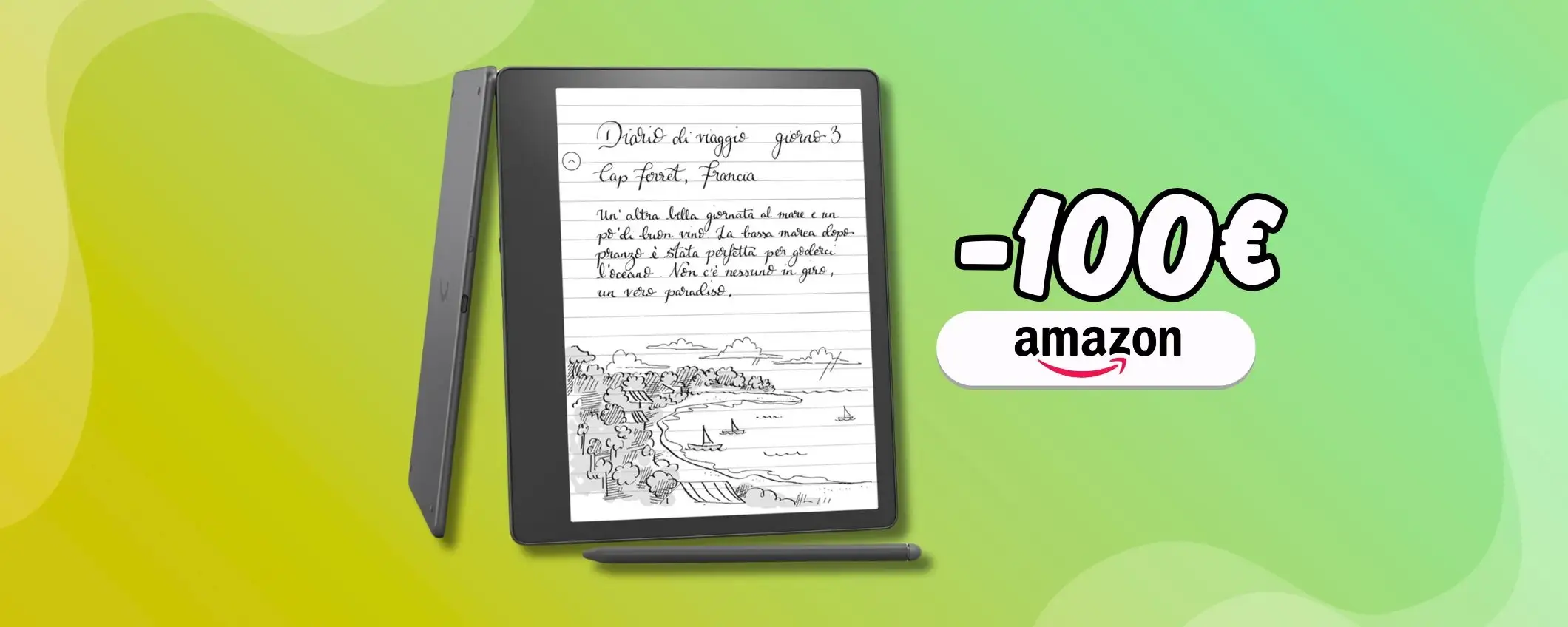 Kindle Scribe con penna PREMIUM è in sconto, 100€ in meno su Amazon Kindle Scribe con penna PREMIUM è in sconto, 100€ in meno su Amazon