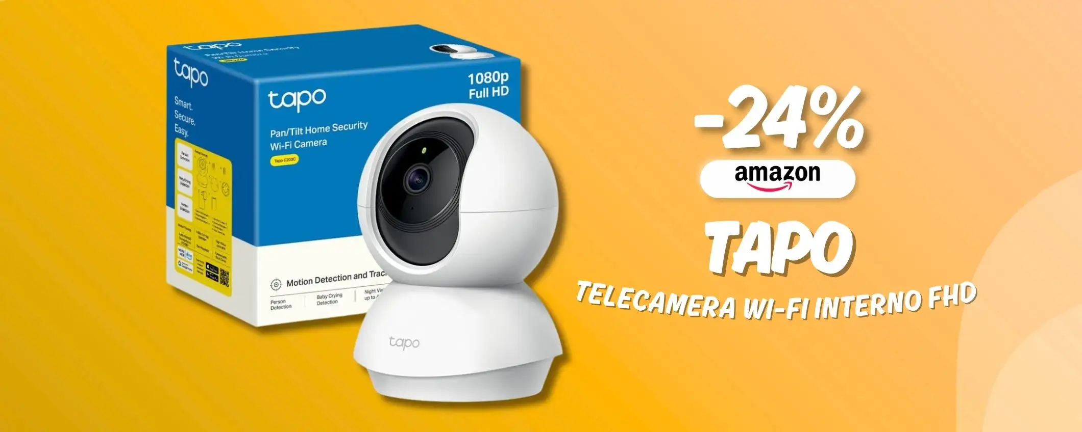 La sicurezza in casa costa meno di 20€ con la Tapo C200C su Amazon La sicurezza in casa costa meno di 20€ con la Tapo C200C su Amazon