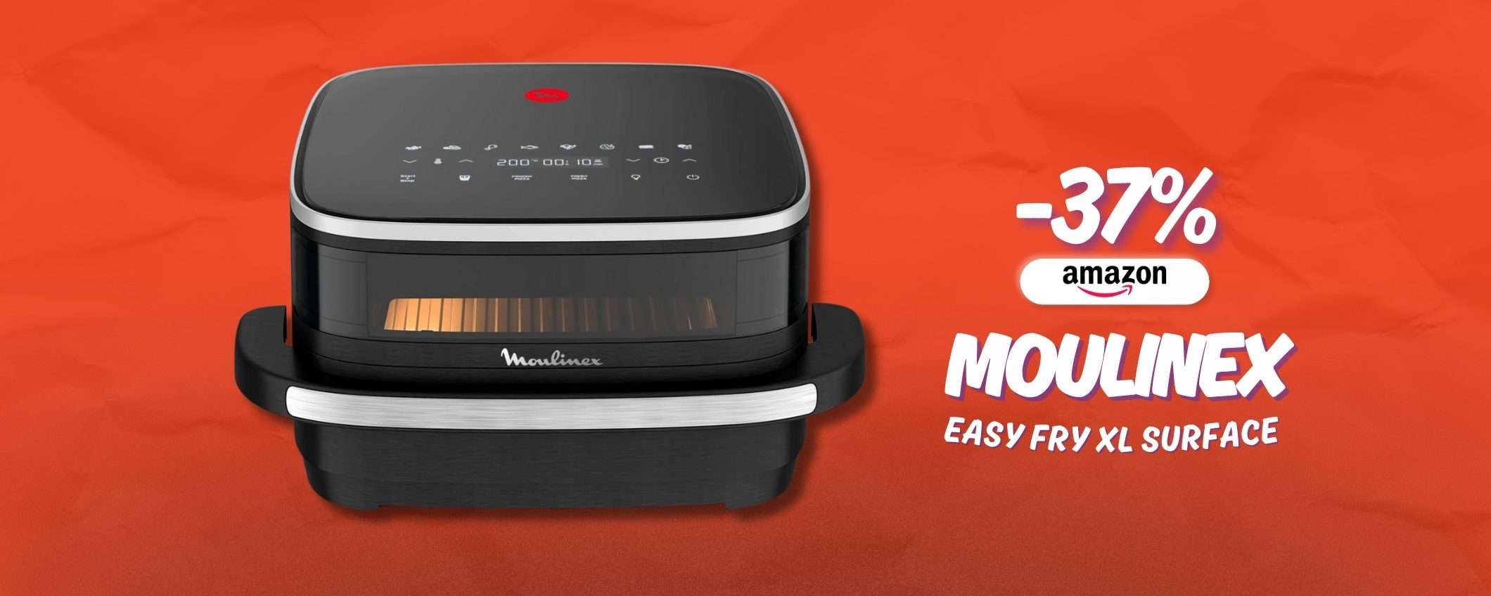 Cucinare è semplice e sano con questa friggitrice Moulinex XL, sconto 37% Cucinare è semplice e sano con questa friggitrice Moulinex XL, sconto 37%
