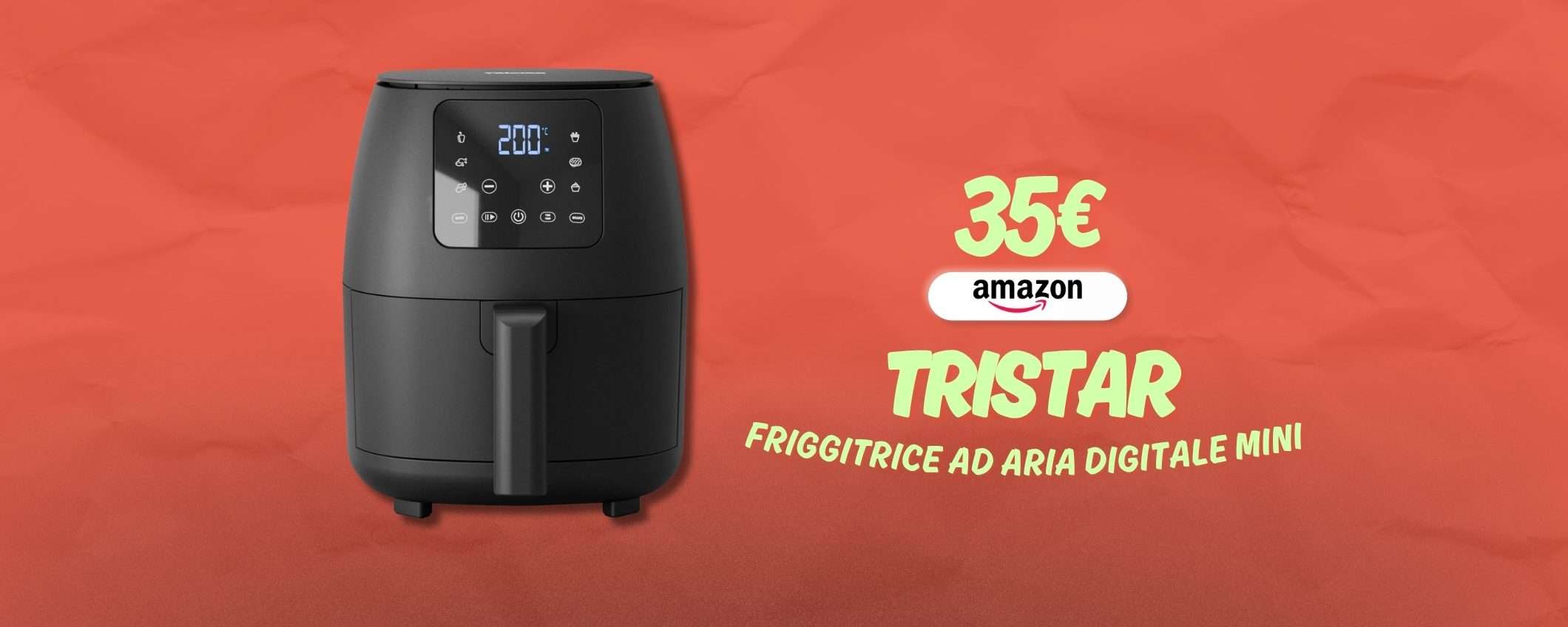 La friggitrice ad aria perfetta per 2 persone: costa appena 35€ su Amazon La friggitrice ad aria perfetta per 2 persone: costa appena 35€ su Amazon