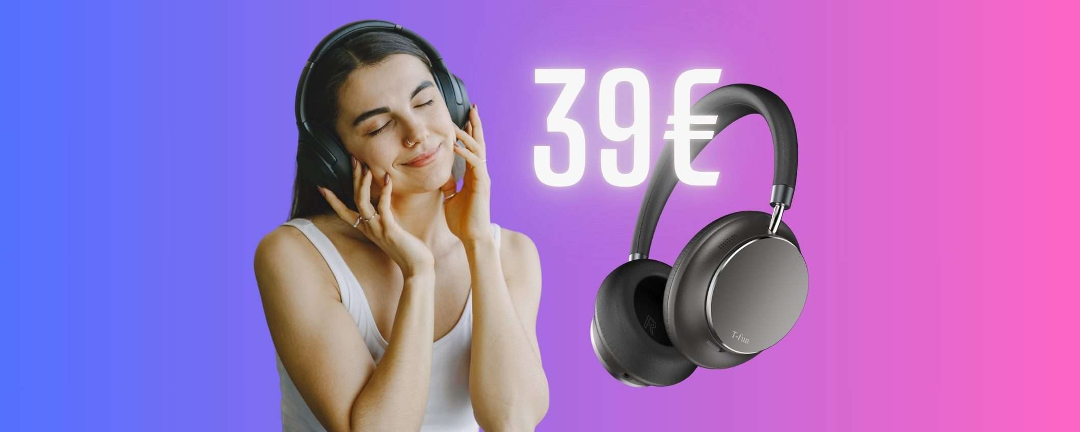 Cuffie wireless con EQ personalizzabile, 55h di audio e ANC ora a soli 39€ Cuffie wireless con EQ personalizzabile, 55h di audio e ANC ora a soli 39€