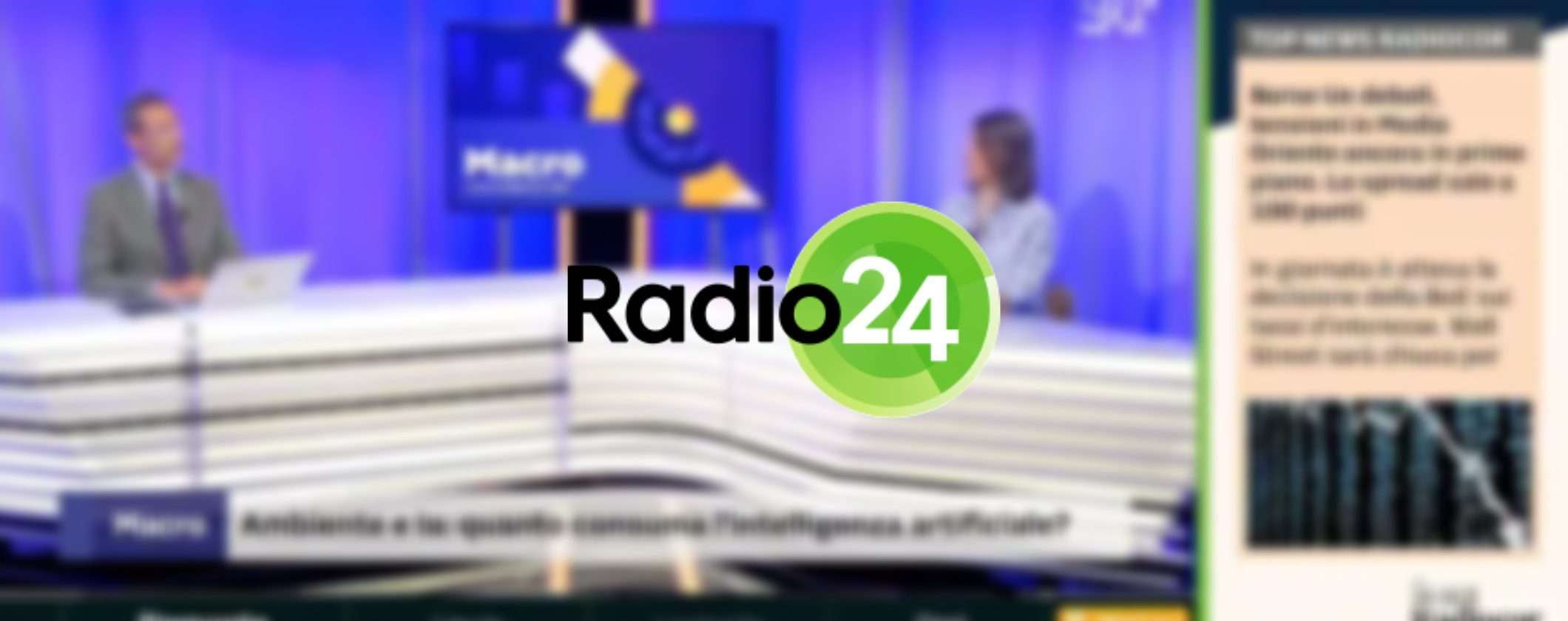 Digitale Terrestre: oggi ha iniziato a trasmettere Radio 24 Digitale Terrestre: oggi ha iniziato a trasmettere Radio 24