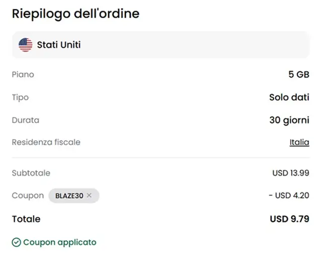esim saily sconto blaze30