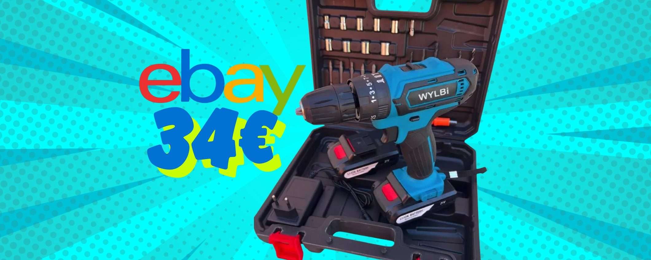 Fai da te semplice con questo trapano avvitatore con valigetta a soli 34€ Fai da te semplice con questo trapano avvitatore con valigetta a soli 34€