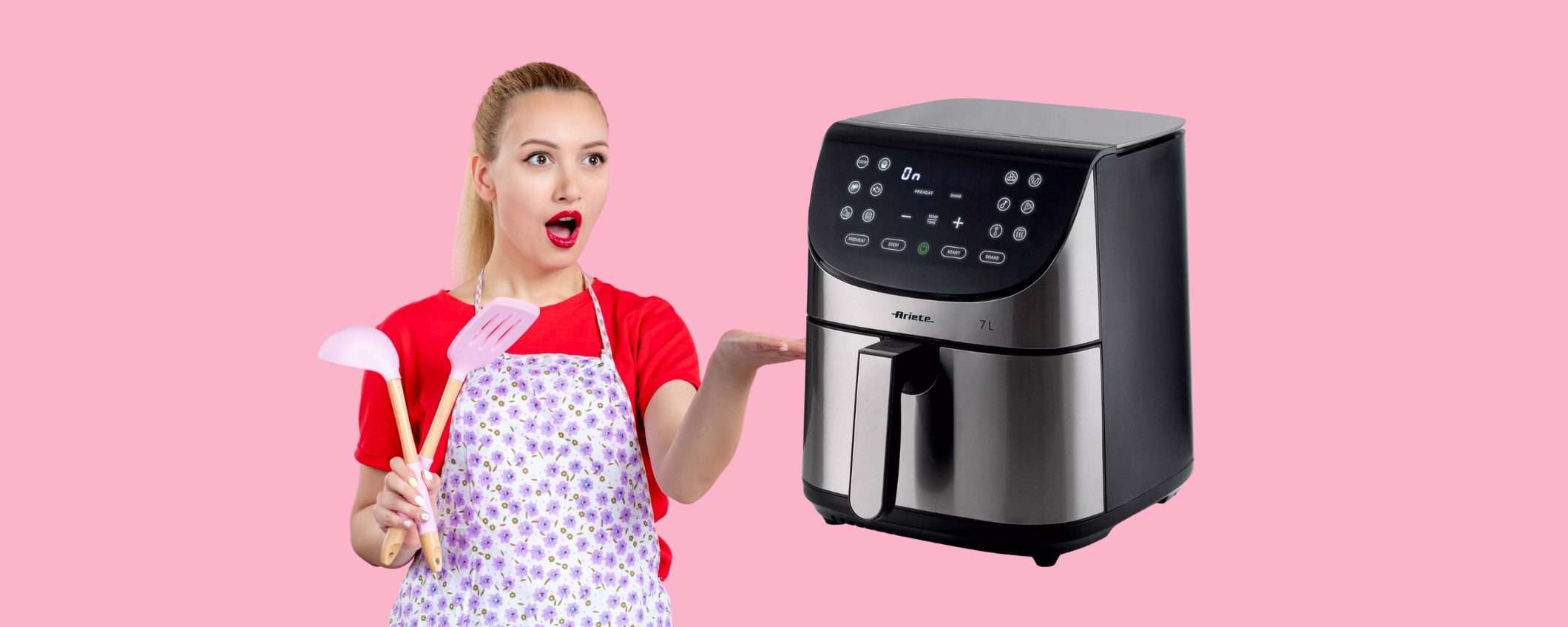 Friggitrice ad aria Ariete da 7L e con 12 programmi: cucina sana e veloce Friggitrice ad aria Ariete da 7L e con 12 programmi: cucina sana e veloce