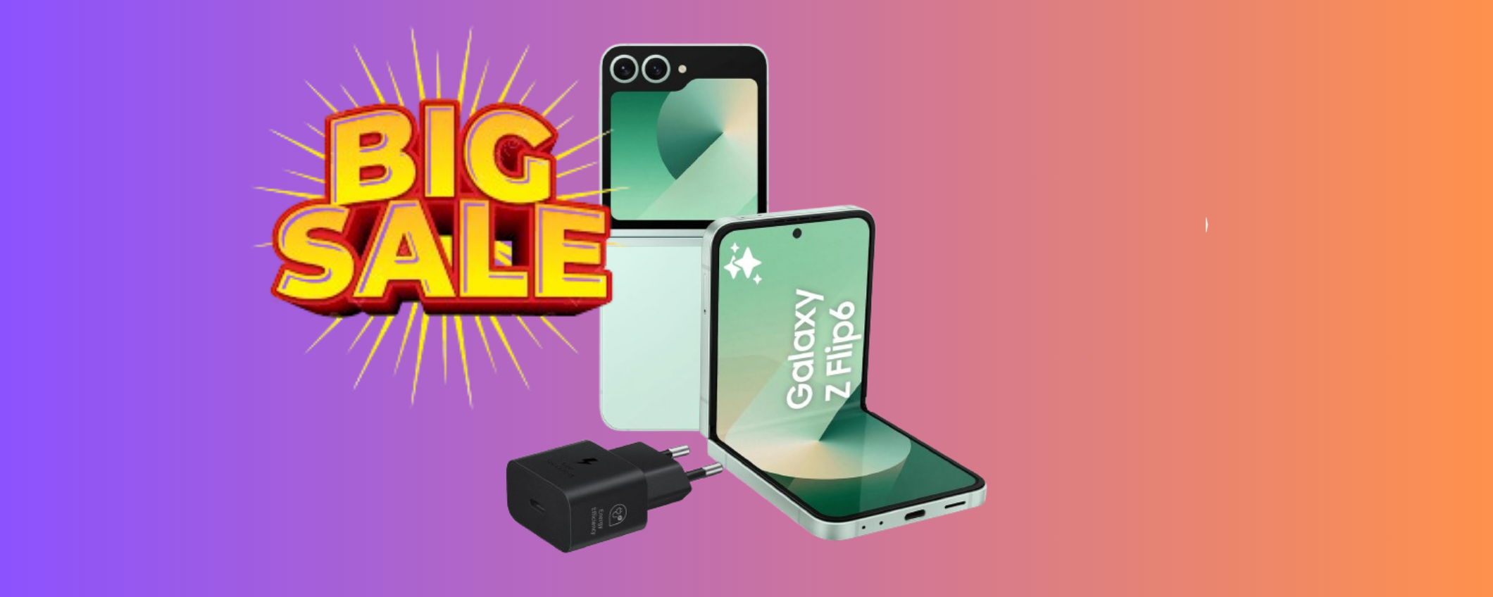 Samsung Galaxy Z Flip6: sconto bomba di 370€ sul top degli smartphone pieghevoli Samsung Galaxy Z Flip6: sconto bomba di 370€ sul top degli smartphone pieghevoli