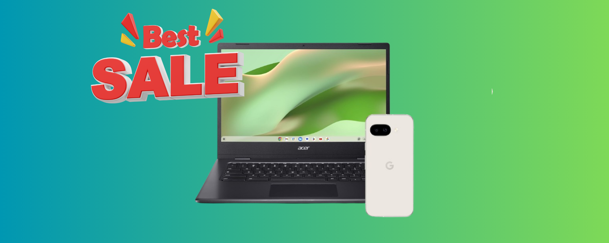 Google Pixel 9a + Acer Chromebook 314: bundle tech a quasi 190€ in meno Google Pixel 9a + Acer Chromebook 314: bundle tech a quasi 190€ in meno