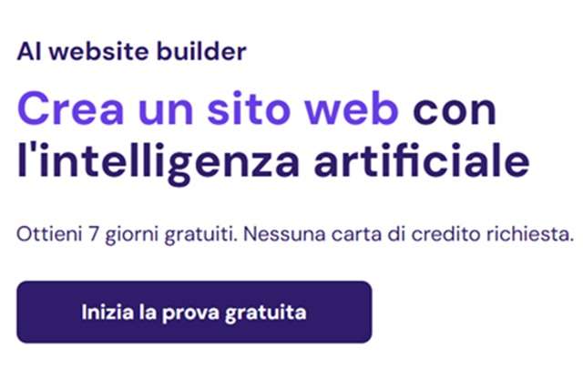 hostinger website builder prova gratuita
