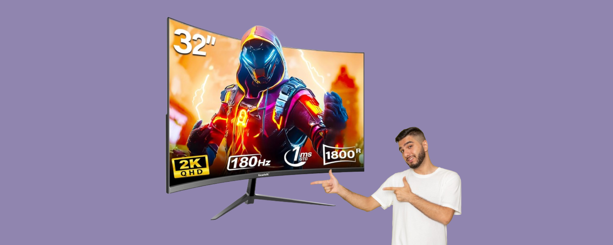 Il monitor curvo Gawfolk per immergerti nei tuoi contenuti